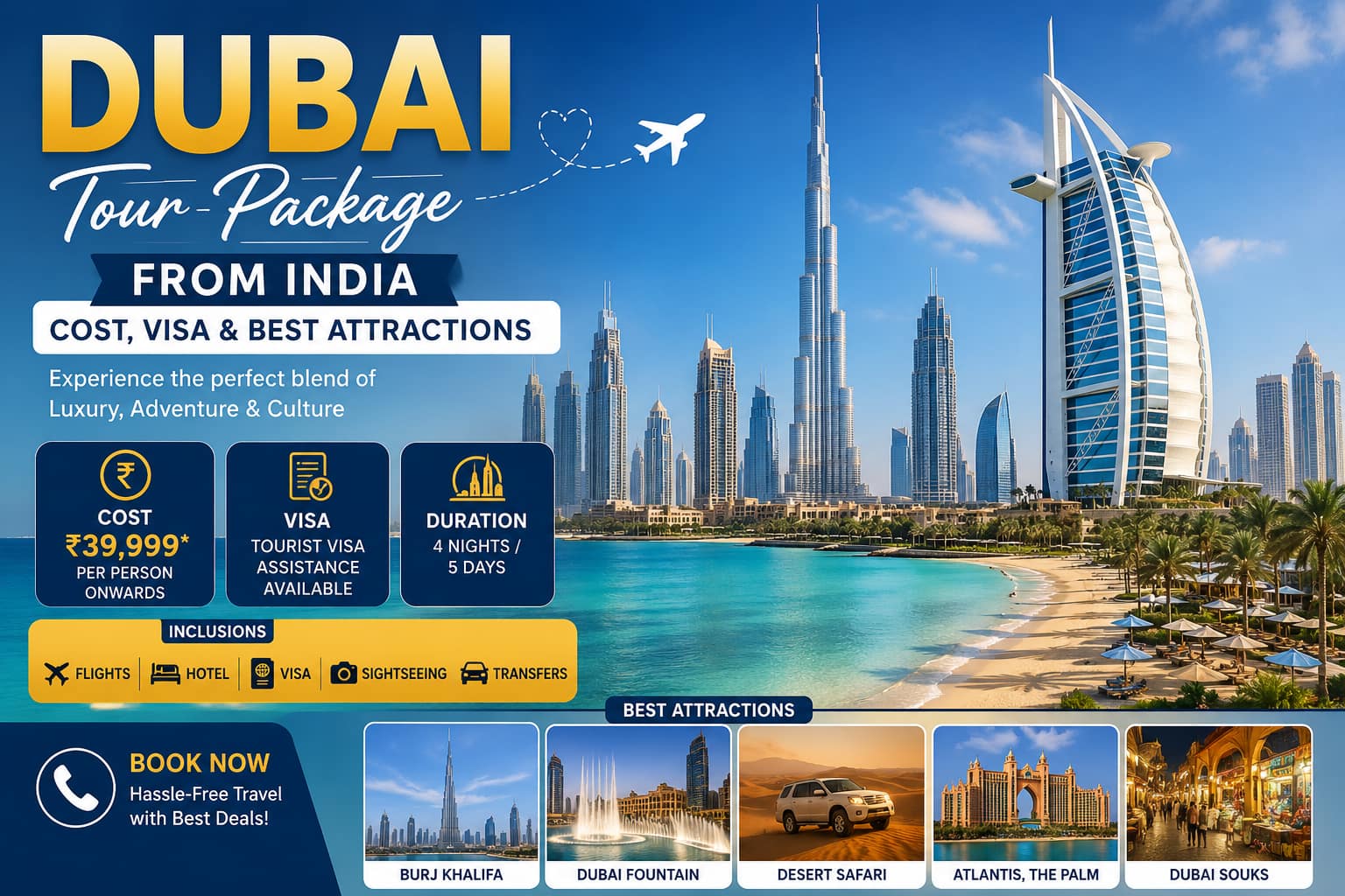Dubai Tour Package from India: Cost, Visa & Best Attractions