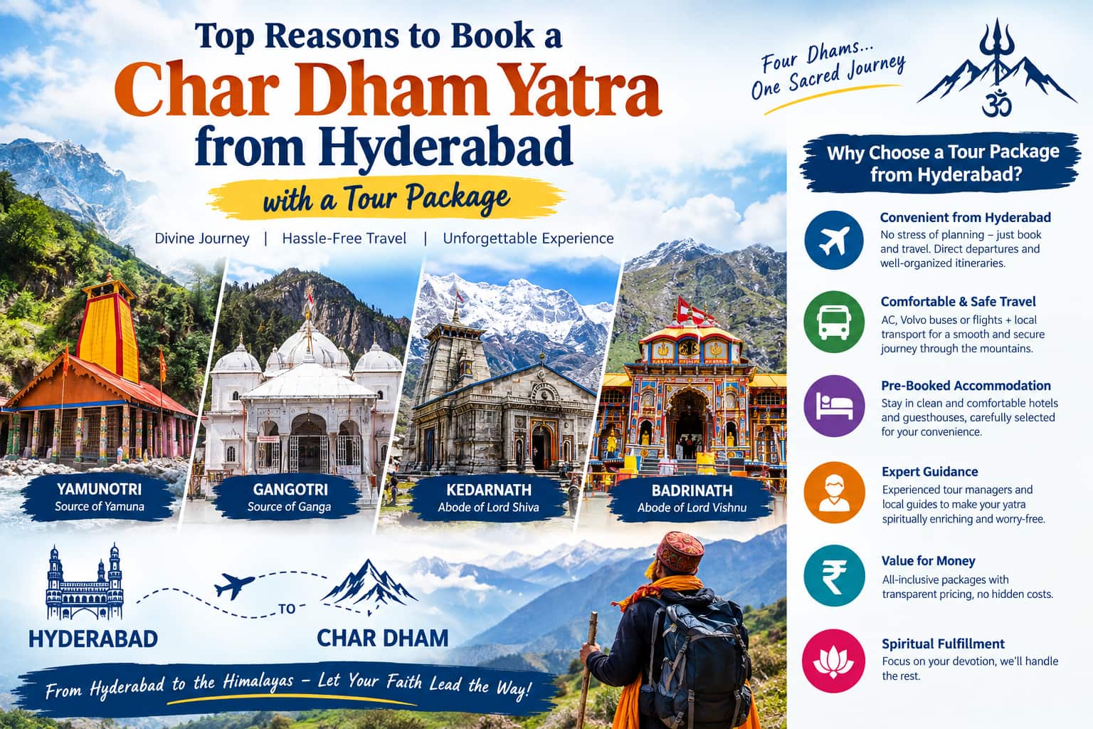 Top Reasons to Book a Char Dham Yatra from Hyderabad with a Tour Package
