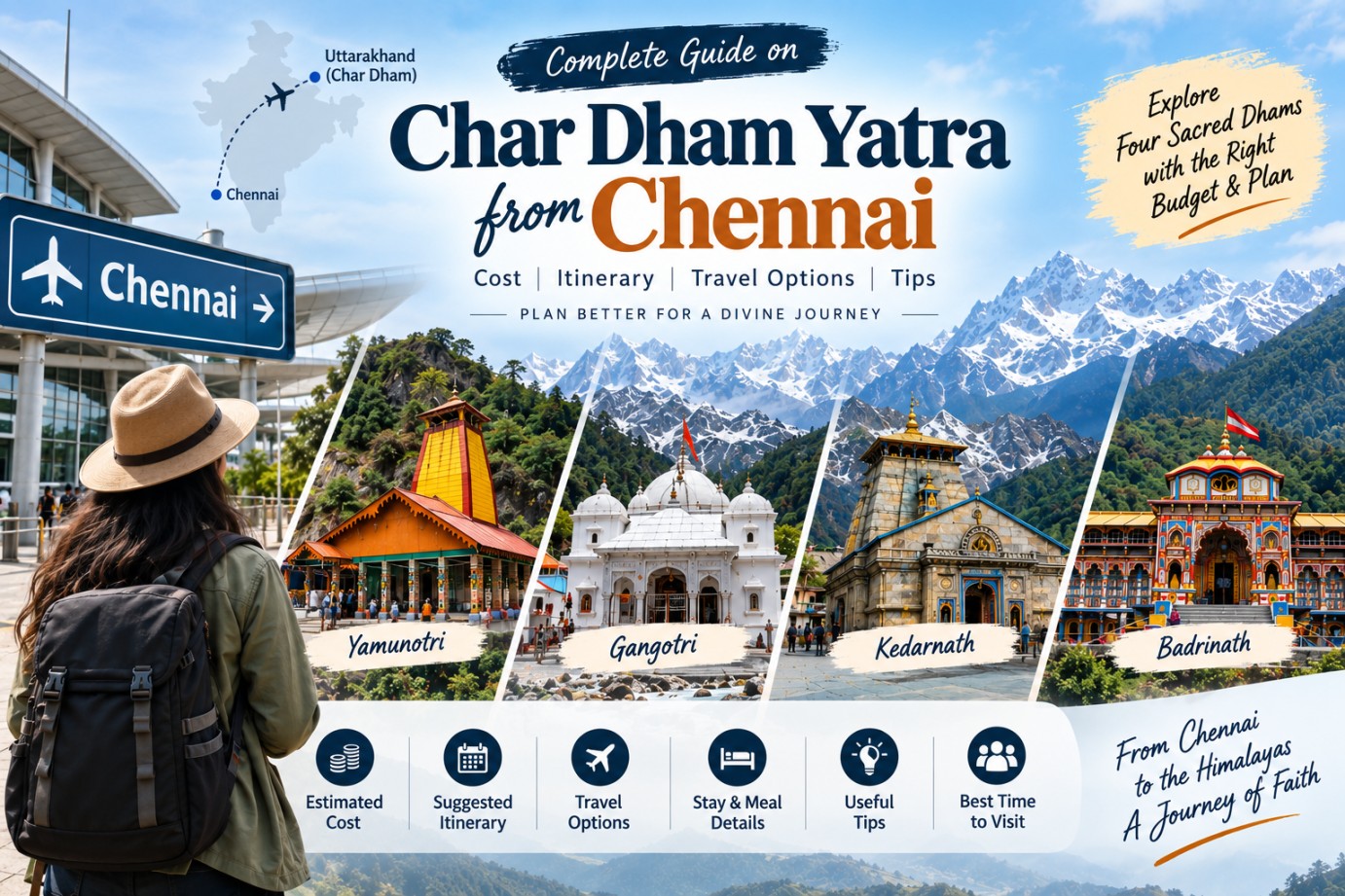 Char Dham Yatra from Chennai Cost, Route, Itinerary & Travel Tips