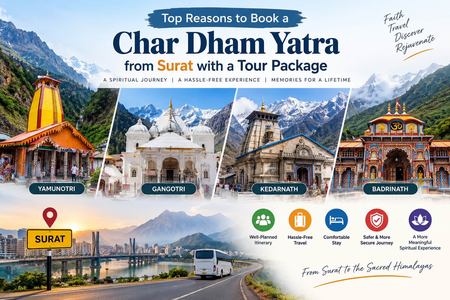 Top Reasons to Book a Char Dham Yatra from Surat with a Tour Package