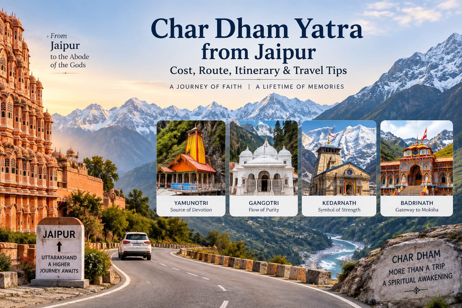 Char Dham Yatra from Jaipur Cost, Route, Itinerary & Travel Tips