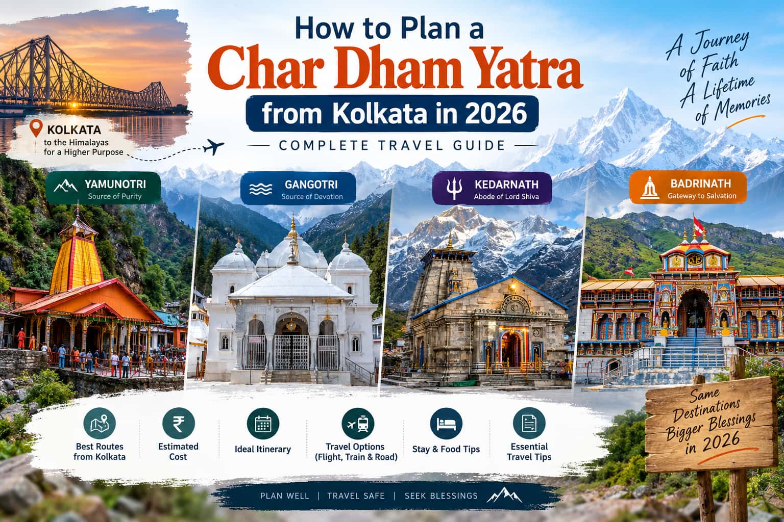 How to Plan a Char Dham Yatra from Kolkata in 2026 – Complete Travel Guide