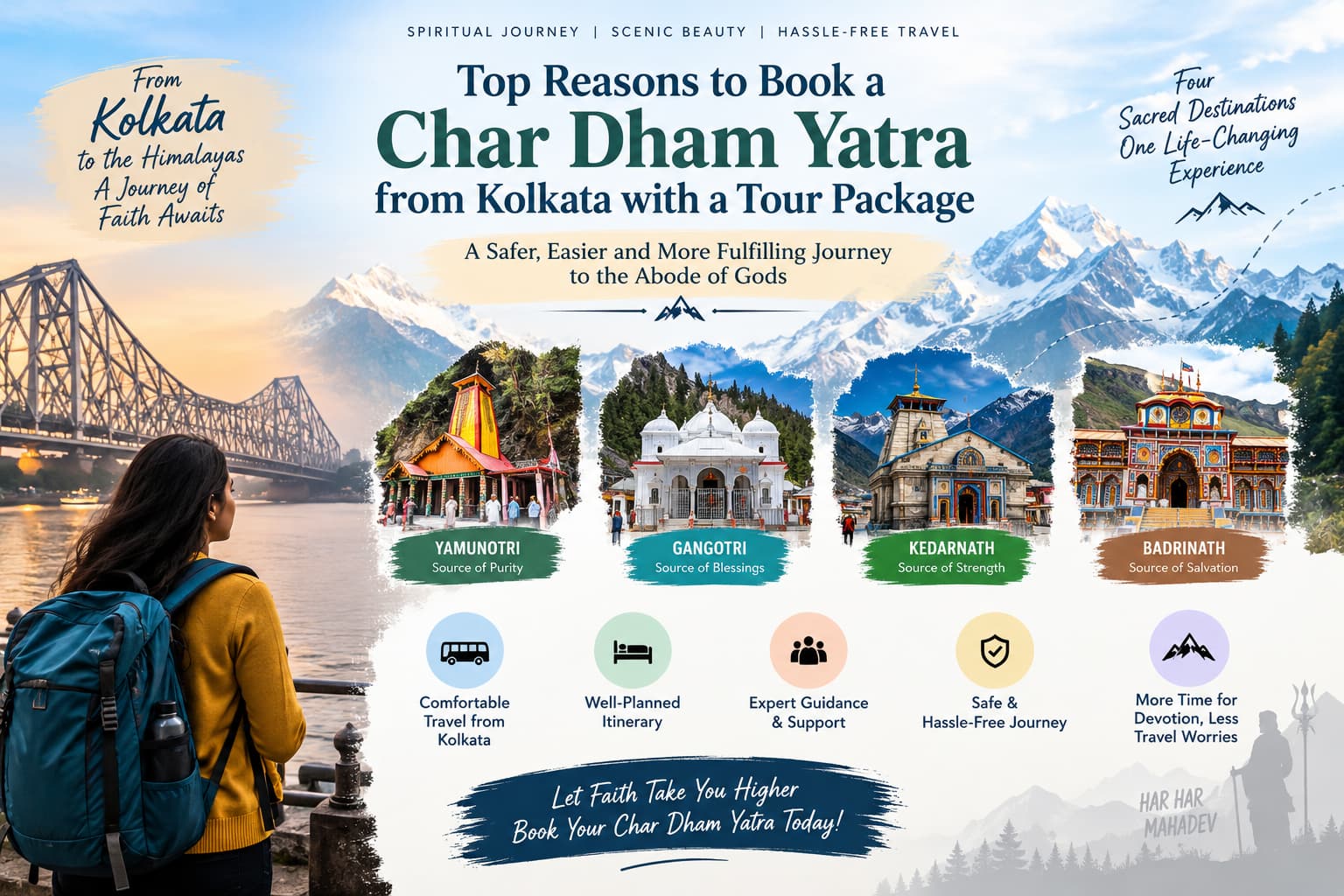 Top Reasons to Book a Char Dham Yatra from Kolkata with a Tour Package