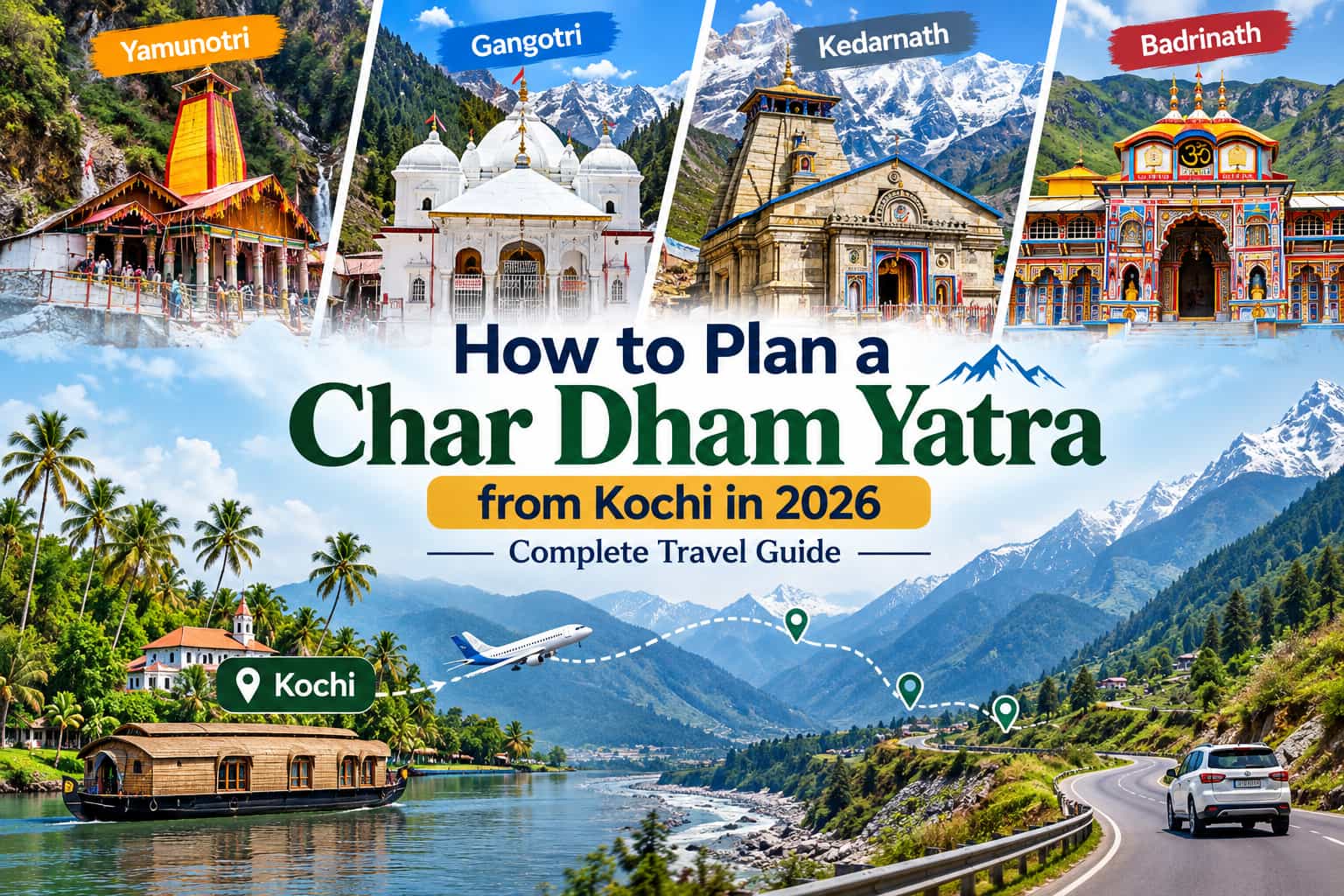 How to Plan a Char Dham Yatra from Kochi in 2026 – Complete Travel Guide